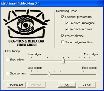 MSU SmartDeblocking VirtualDub plugin screenshot
