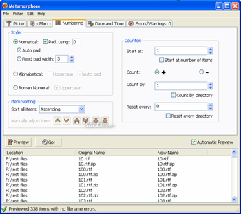 MÃƒÂ©tamorphose File -n- Folder Renamer screenshot 3