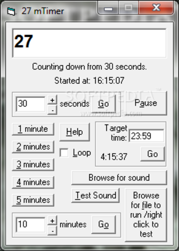 mTimer screenshot