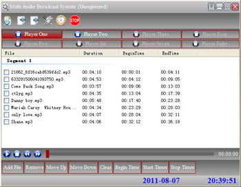 Multi Audio Broadcast System screenshot