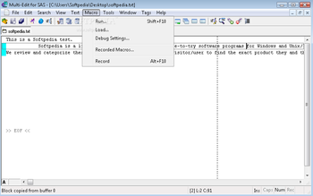 Multi-Edit Lite for SAS 2008 screenshot 3