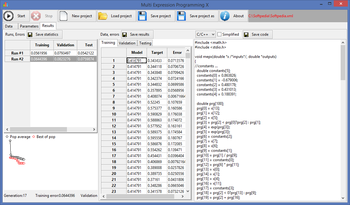 Multi Expression Programming X screenshot 3