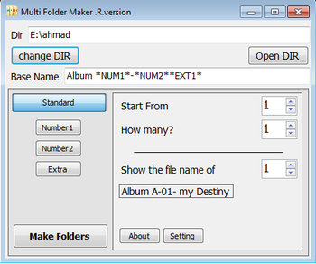 Multi Folder Maker R screenshot