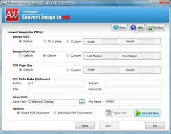 Multi-frame TIFF Image to PDF Converter screenshot 2