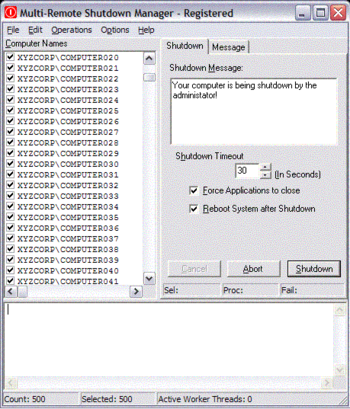 Multi-Remote Shutdown Manager screenshot