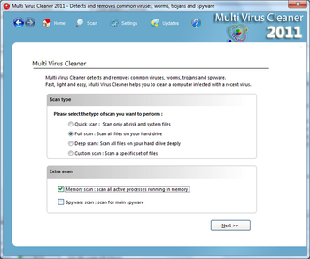 Multi Virus Cleaner 2011 screenshot