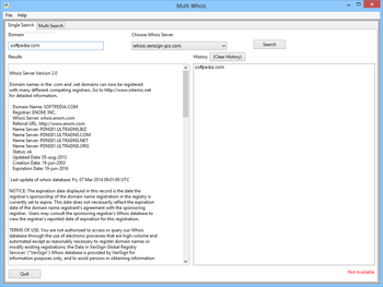 Multi Whois screenshot