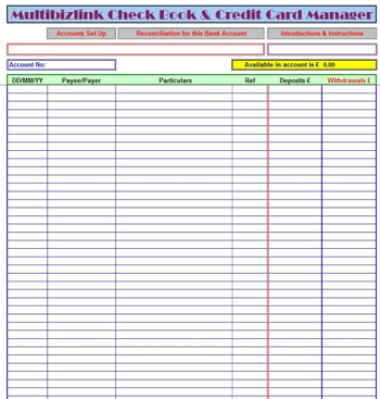 Multibizlink Check Book & Credit Card Manager screenshot 3
