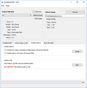 MultiBootUSB screenshot 2