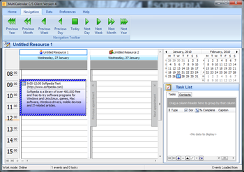 MultiCalendar Client/Server Edition screenshot 3