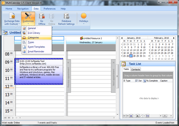 MultiCalendar Client/Server Edition screenshot 4