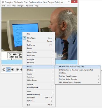 Multichannel ASIO DirectShow Renderer screenshot