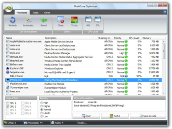 MultiCore Optimizer screenshot
