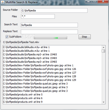 Multifile Search & Replace screenshot
