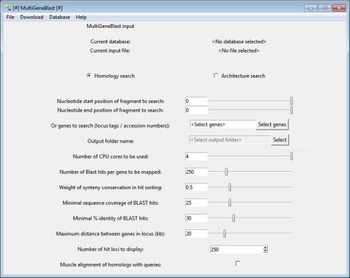 MultiGeneBlast screenshot