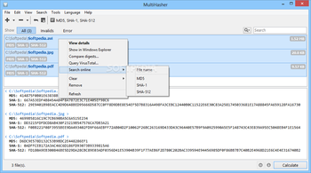 MultiHasher screenshot