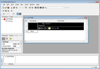 Multimedia Fusion screenshot