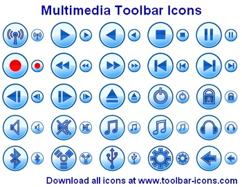 Multimedia Toolbar Icons screenshot