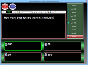 Multiple Choice Quiz Creator screenshot