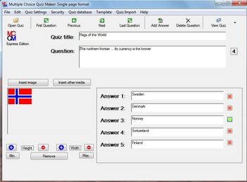 Multiple Choice Quiz Maker Express screenshot