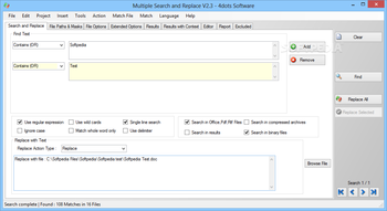 Multiple Search and Replace screenshot