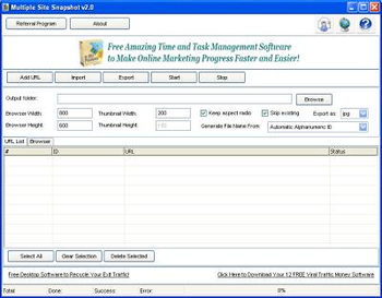 Multiple Site Snapshot screenshot