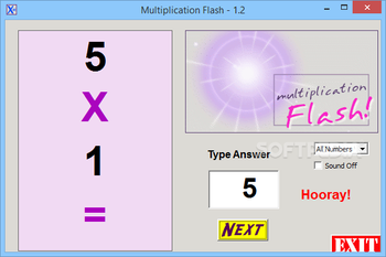 Multiplication Flash screenshot