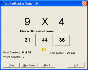 Multiplication Game screenshot 2