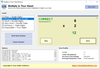 Multiply in Your Head screenshot