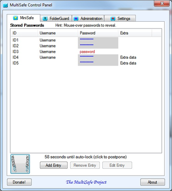 MultiSafe screenshot