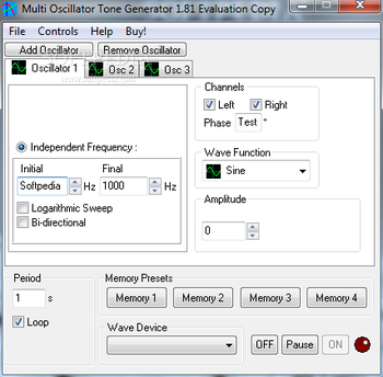 MultiTone Generator screenshot