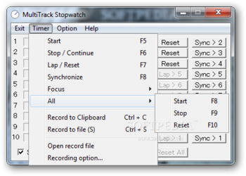 MultiTrack Stopwatch screenshot 2