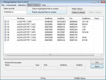 Munge Explorer Tool screenshot