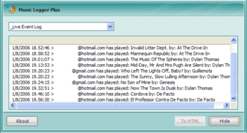 Music Logger Plus screenshot