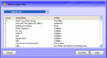 Music Logger Plus screenshot 2