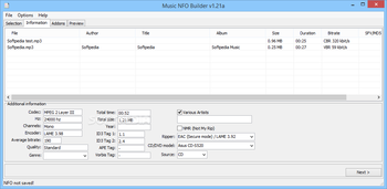 Music NFO Builder screenshot 2