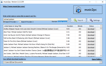music2pc screenshot