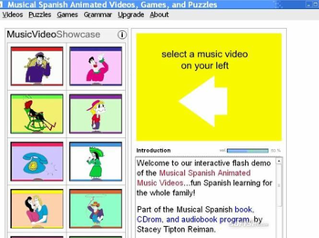 Musical Spanish Animated Videos, Games and Puzzles screenshot 2