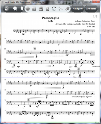 MusicReader PDF screenshot