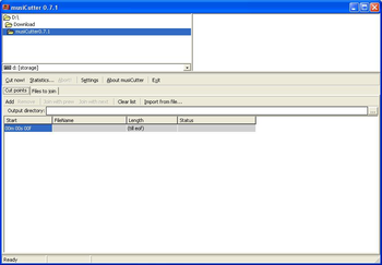 musiCutter 0.7.1 screenshot