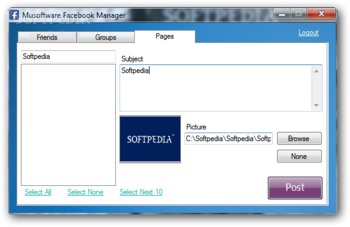 Musoftware Facebook Manager screenshot 3