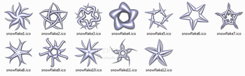 Mutated Snowflake Icon Set screenshot