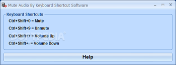 Mute Audio By Keyboard Shortcut Software screenshot