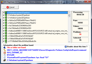 MV RegClean screenshot 2