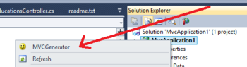MVC Generator screenshot