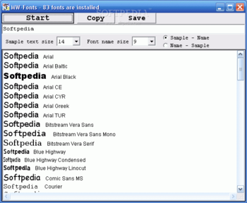 MW-Fonts screenshot