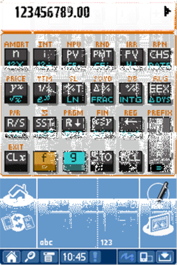 MxCalc 12c RPN Finance Calculator PalmOS screenshot