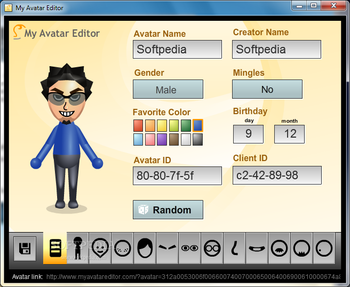 My Avatar Editor screenshot
