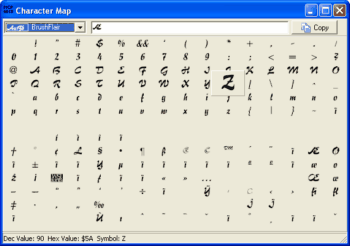 My CharMap screenshot 2