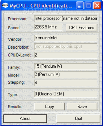 My CPU screenshot